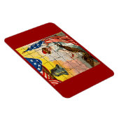dame, Eagle, Vlag en Liberty Bell Mosiac Magneet (Rechterzijde)