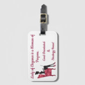 Dame Elegantie Collectie Bagage Label (Voorkant (verticaal))