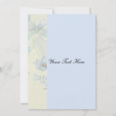   Dame en Blauwe Bloemen Kaart (Achterkant)