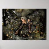 Dame en Butterflies, groot! Poster (Voorkant)