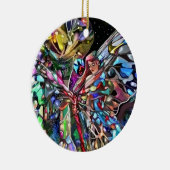 Dame en Butterfly! Keramisch Ornament (Rechts)