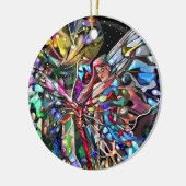 Dame en Butterfly! Keramisch Ornament (Links)