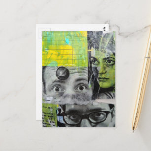 Dame en de Dokters Mixed Media Collage Briefkaart