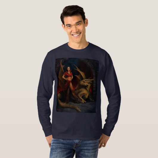 Dame en de draak t-shirt (Voorkant volledig)