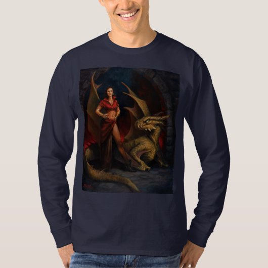 Dame en de draak t-shirt (Voorkant)