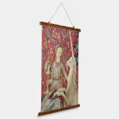 Dame en de eenhoorn hangend wandkleed (Gebogen)