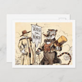 Dame en de Tijger stemrechten Feestdagenkaart (Voorkant / Achterkant)