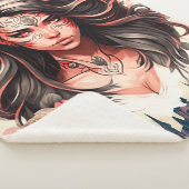 Dame en de uil sherpa deken (3/4)