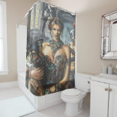 Dame en Doggie Douchegordijn (In situ)