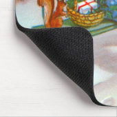 Dame en eekhoorn vintage kunst muismat (Hoek)
