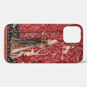 Dame en Eenhoorn Middeleeuwse Wandtapijt Touch Case-Mate iPhone Case (Achterkant (horizontaal))