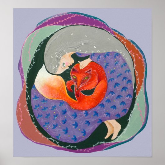 Dame en Fox. Poster (Voorkant)