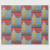 DAME EN FRUITEN TAfel SET ART DECO SCHOONHEID MODE Cadeaupapier (Vlak)