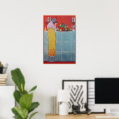 DAME EN FRUITEN TAfel SET ART DECO SCHOONHEID MODE Poster (Thuiskantoor)