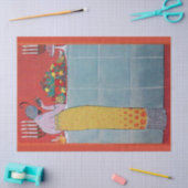 DAME EN FRUITEN TAfel SET ART DECO SCHOONHEID MODE Tissuepapier (Craft)