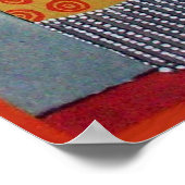 DAME EN FRUITEN TAfel SET ART DECO TROUWFEest Poster (Hoek)