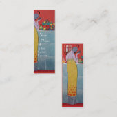 DAME EN FRUITEN TAfel SET ART DECO TROUWPLANneR Mini Visitekaartje (Voorkant / Achterkant)