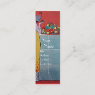 DAME EN FRUITEN TAfel SET ART DECO TROUWPLANNER Mini Visitekaartje