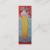 DAME EN FRUITEN TAfel SET ART DECO TROUWPLANneR Mini Visitekaartje (Achterkant)