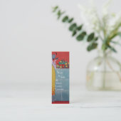 DAME EN FRUITEN TAfel SET ART DECO TROUWPLANneR Mini Visitekaartje (Staand voorkant)