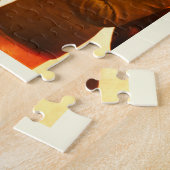 Dame en gent met paard  kunst legpuzzel (Zijkant)