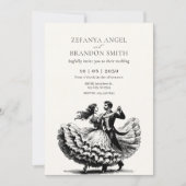 Dame en heren paar dansen bruiloft Kaart (Voorkant)