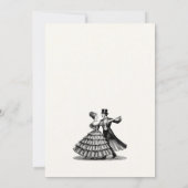 Dame en heren paar dansen bruiloft Kaart (Achterkant)