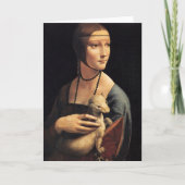 Dame en Hermelijn Kaart (Voorkant)