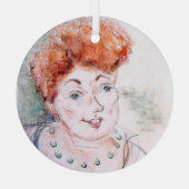 Dame en Ketting Glas Ornament (Achterkant)