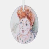 Dame en Ketting Glas Ornament (Voorkant links)