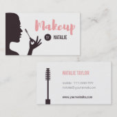Dame en Mascara Makeup Artistische Visitekaartjes (Voorkant / Achterkant)