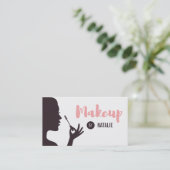 Dame en Mascara Makeup Artistische Visitekaartjes (Staand voorkant)