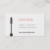 Dame en Mascara Makeup Artistische Visitekaartjes (Achterkant)