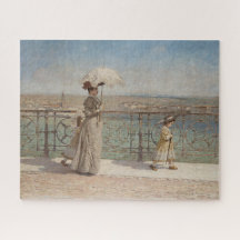 Dame en meisjes op de Ponte Nuovo Bridge in Verona