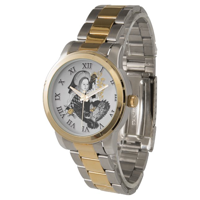 Dame en Nachtuil Horloge (Gekanteld)
