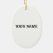Dame en Nachtuil Keramisch Ornament (Achterkant)