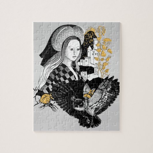 Dame en Nachtuil Legpuzzel (Verticaal)