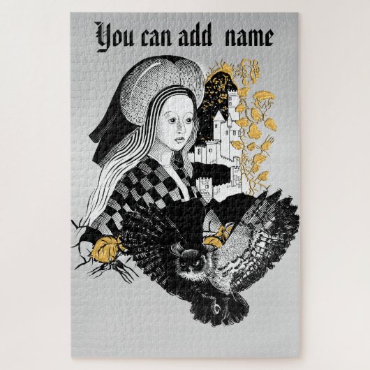 Dame en Nachtuil Legpuzzel (Verticaal)