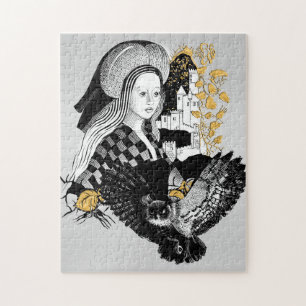 Dame en Nachtuil Legpuzzel