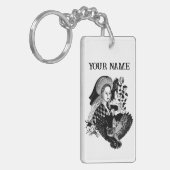Dame en Nachtuil Sleutelhanger (Voorkant Links)