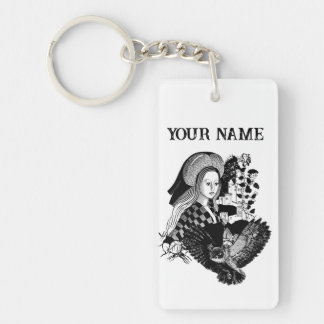 Dame en Nachtuil Sleutelhanger