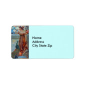 Dame en pauw etiket (Voorkant)