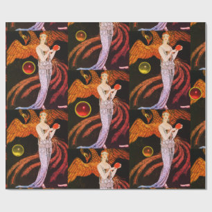 DAME EN PHOENIX ART DECO SCHOONHEID MODIEUZE KOSTU CADEAUPAPIER