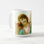 Dame en tennis koffiemok (Voorkant links)