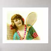 Dame en tennis poster (Voorkant)