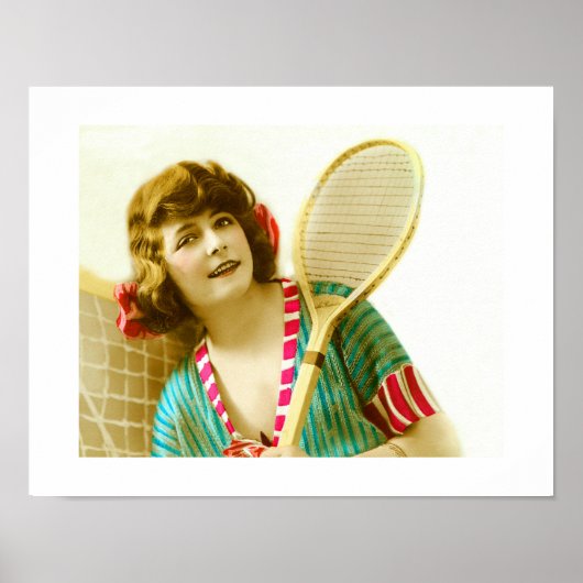 Dame en tennis poster (Voorkant)