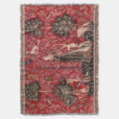 Dame en Unicorn Medieval Tapestry Touch Deken (Voorkant Verticaal)