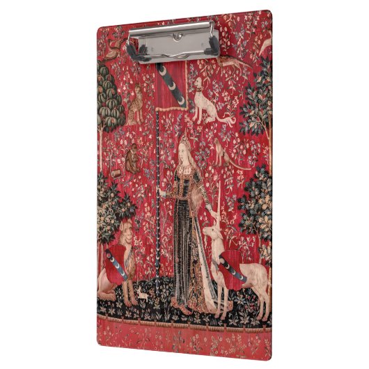 Dame en Unicorn Medieval Tapestry Touch Klembord (Links)