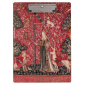Dame en Unicorn Medieval Tapestry Touch Klembord (Voorkant)