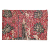 Dame en Unicorn Medieval Tapestry Touch Kussensloop (Achterkant)